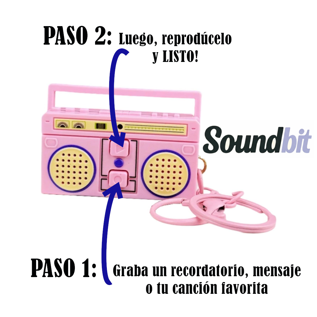 Llavero Radio Retro Grabadora de Audio