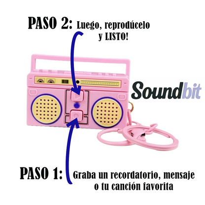 Llavero Radio Retro Grabadora de Audio
