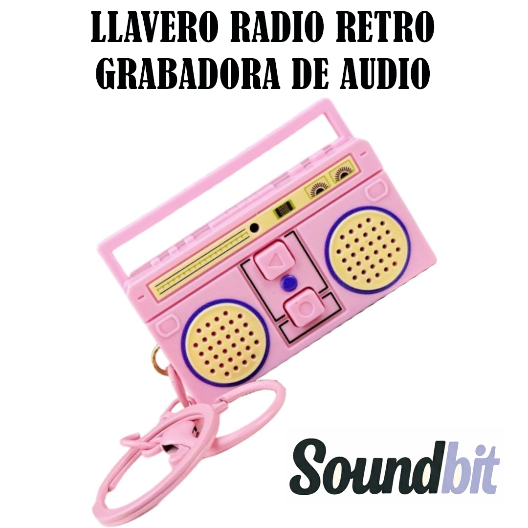 Llavero Radio Retro Grabadora de Audio