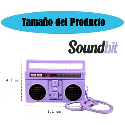 Llavero Radio Retro Grabadora de Audio